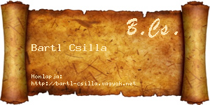 Bartl Csilla névjegykártya